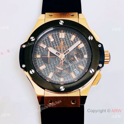 Knockoff Hublot Big Bang Original Rose Gold Black Bezel 42mm